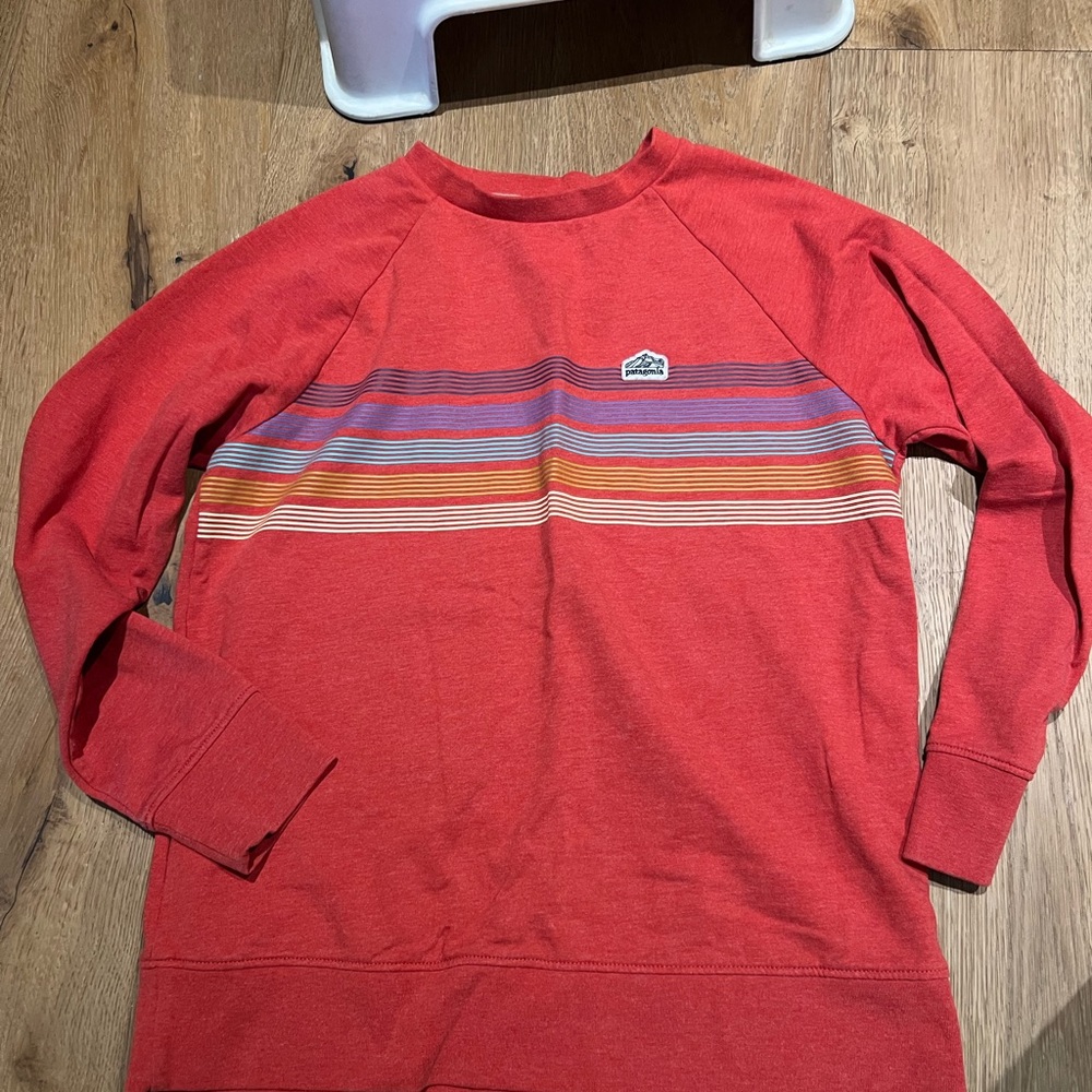 Patagonia Kids orange Multicolor Striped Crewneck Sweater